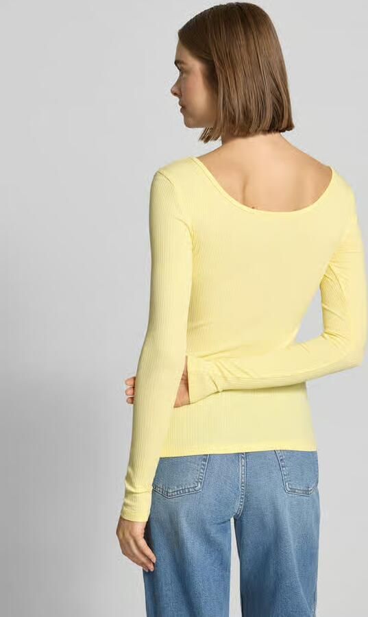 Pieces Slim fit shirt met lange mouwen van katoenmix model 'KITTE' - Foto 3