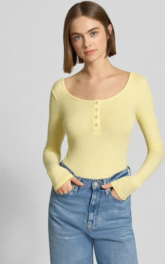 Pieces Slim fit shirt met lange mouwen van katoenmix model 'KITTE' - Foto 2