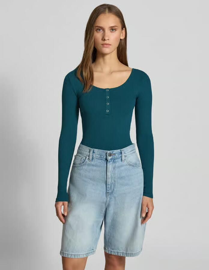 Pieces Slim fit shirt met lange mouwen van katoenmix model 'KITTE' - Foto 2