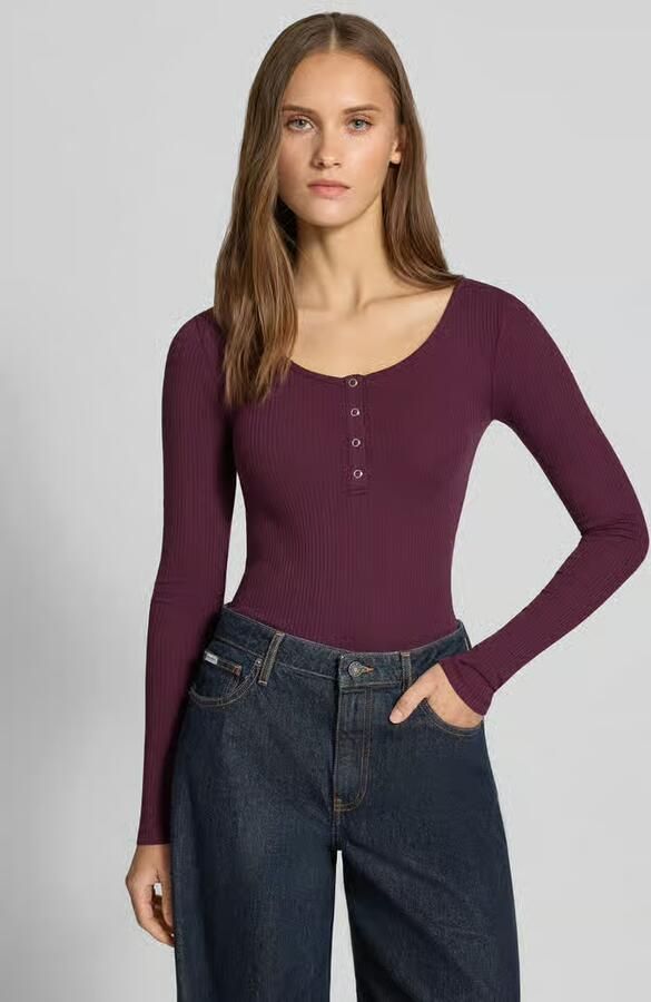 Pieces Slim fit shirt met lange mouwen van katoenmix model 'KITTE' - Foto 4