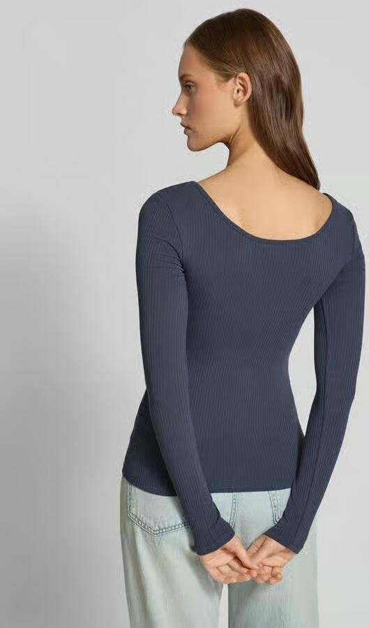 Pieces Slim fit shirt met lange mouwen van katoenmix model 'KITTE' - Foto 9