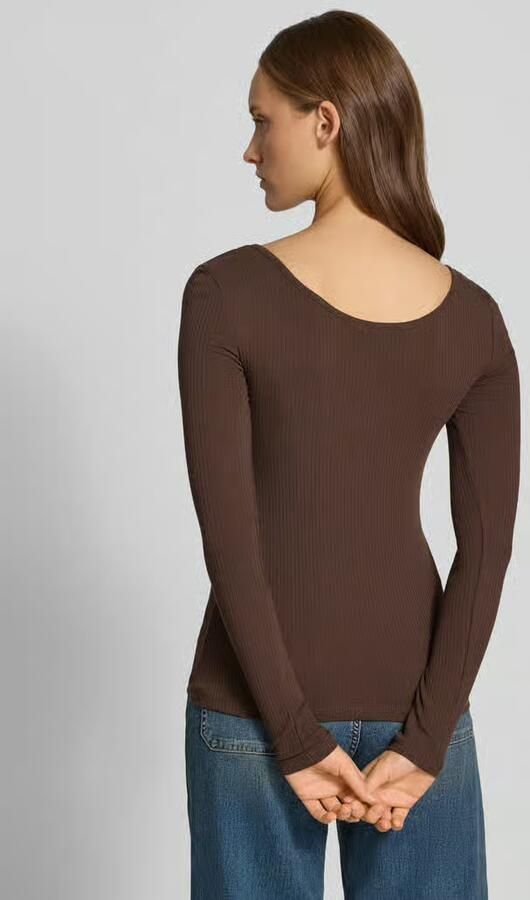 Pieces Slim fit shirt met lange mouwen van katoenmix model 'KITTE' - Foto 7