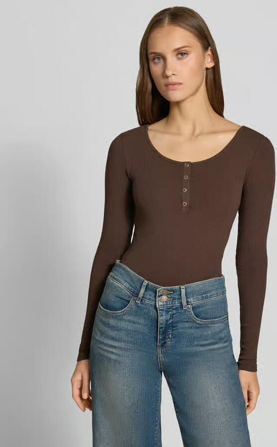 Pieces Slim fit shirt met lange mouwen van katoenmix model 'KITTE' - Foto 6