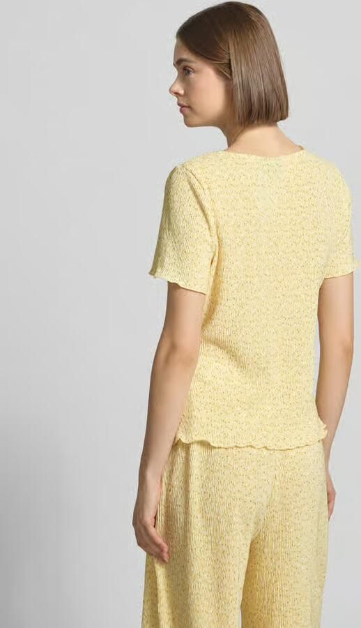 Pieces slim fit T-shirt met all-over motief model 'FLORA' - Foto 3