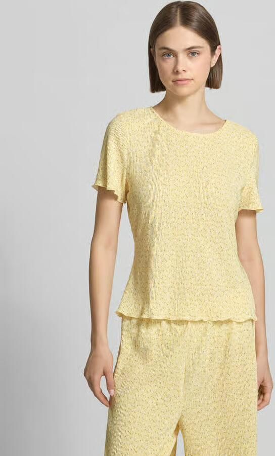 Pieces slim fit T-shirt met all-over motief model 'FLORA' - Foto 2