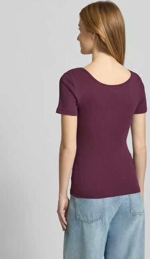 Pieces Slim fit T-shirt van katoenmix model 'KITTE' - Foto 4