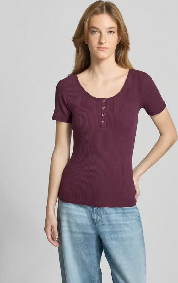 Pieces Slim fit T-shirt van katoenmix model 'KITTE' - Foto 3