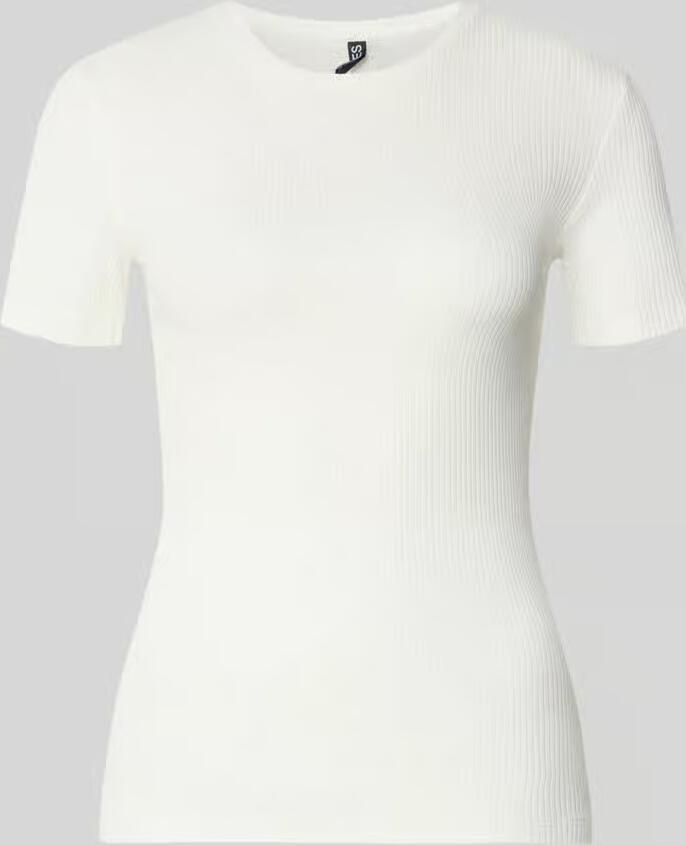 Pieces slim fit T-shirt van katoenmix model 'RUKA' - Foto 5