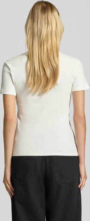 Pieces slim fit T-shirt van katoenmix model 'RUKA' - Foto 4