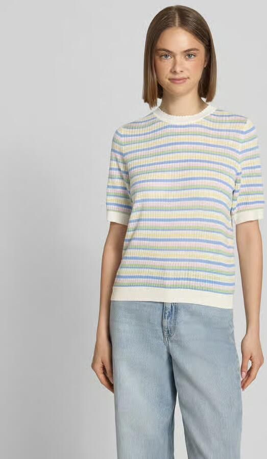 Pieces slim fit T-shirt van pure biologisch katoen model 'DIANA' - Foto 4