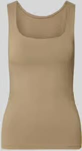 Pieces slim fit tank top met u-hals model 'LULA'
