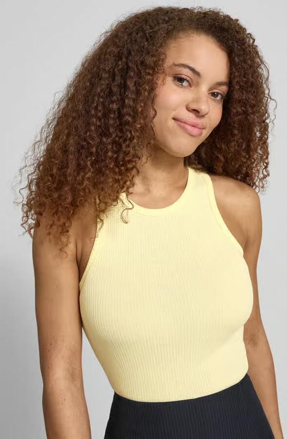 Pieces slim fit tank top van katoenmix model 'RUKA BOXER'