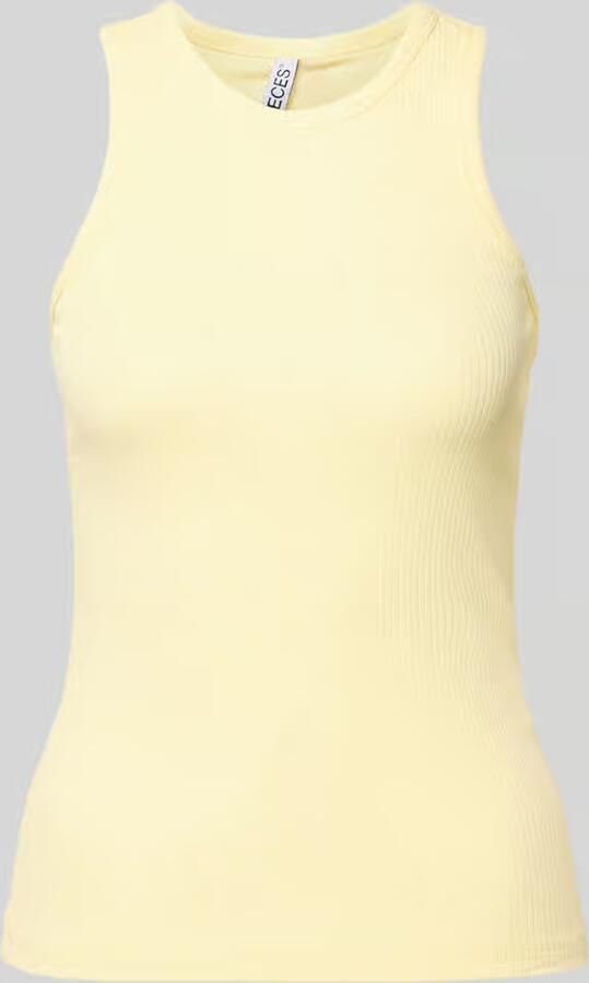 Pieces slim fit tank top van katoenmix model 'RUKA BOXER' - Foto 2