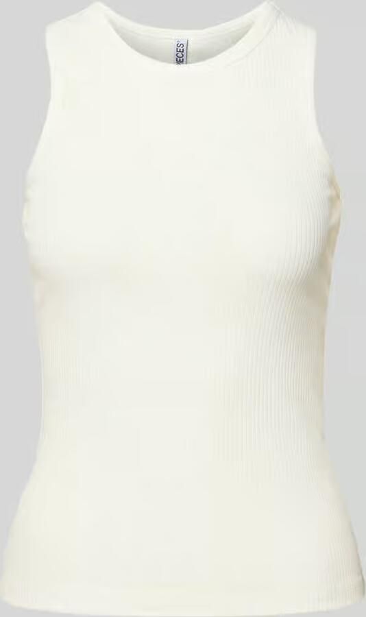 Pieces slim fit tank top van katoenmix model 'RUKA BOXER' - Foto 4