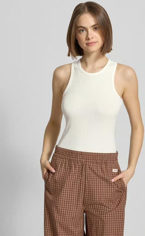 Pieces slim fit tank top van katoenmix model 'RUKA BOXER' - Foto 4