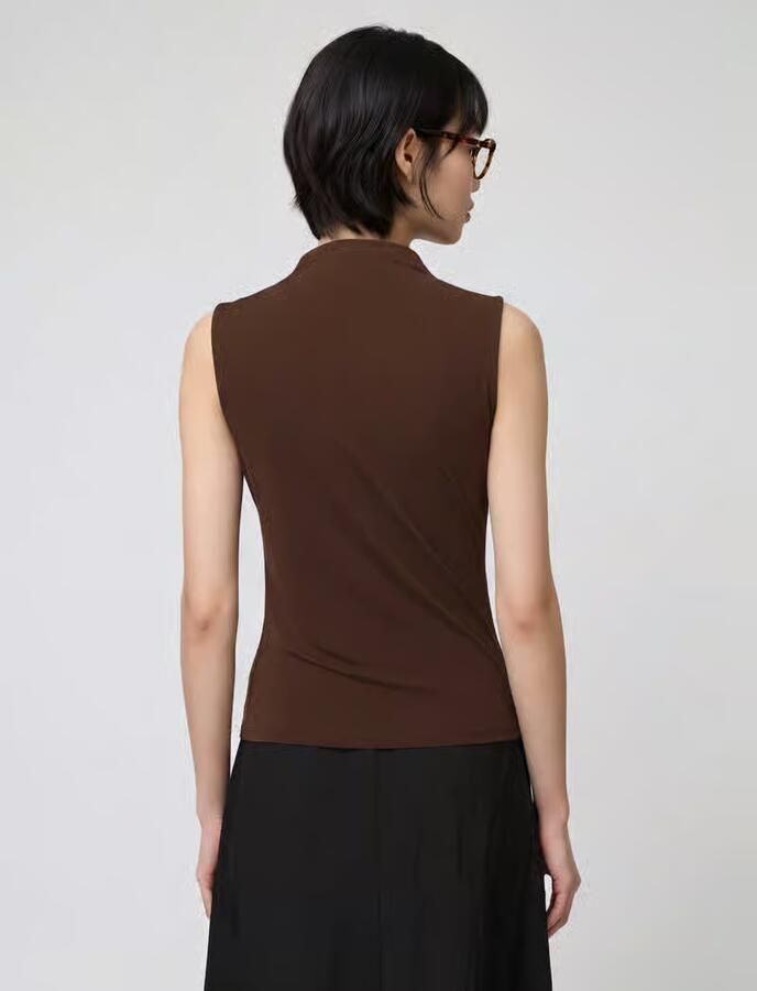 Pieces Slim fit tanktop met mock neck model 'MADISON' - Foto 3