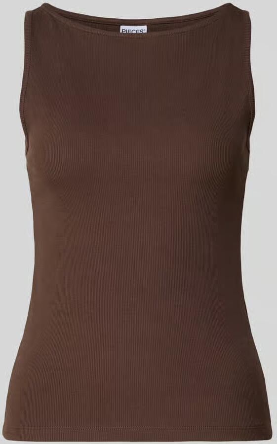 Pieces Slim Fit tanktop van katoenmix model 'MAY'