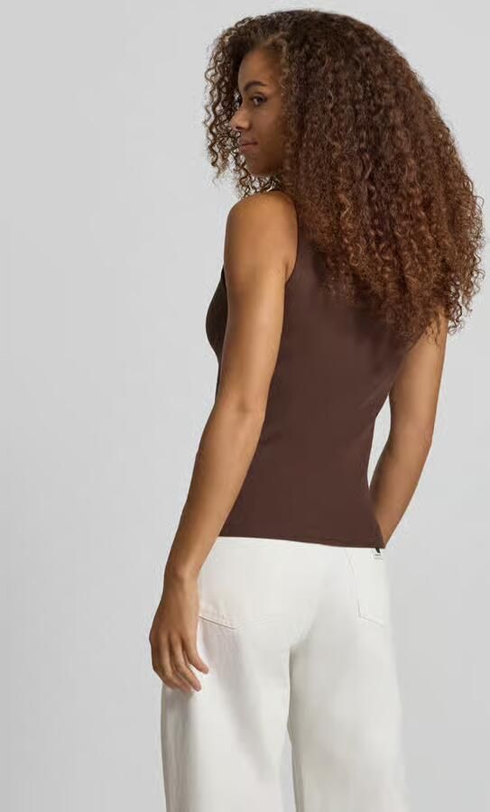 Pieces Slim Fit tanktop van katoenmix model 'MAY'