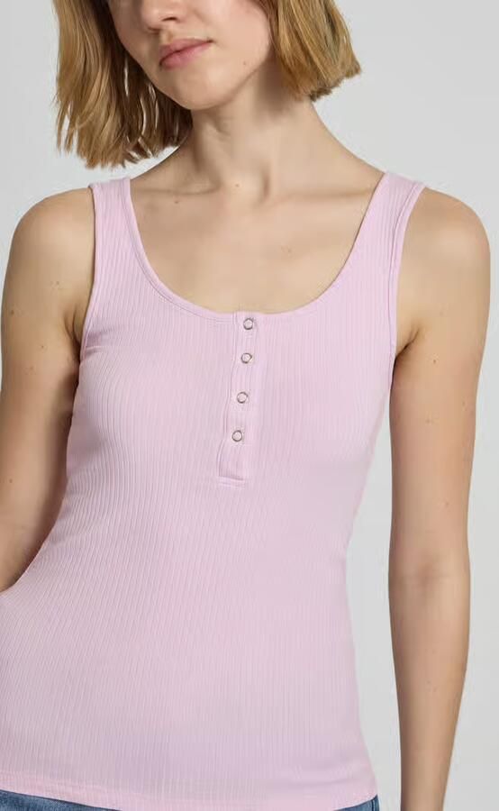 Pieces slim fit tanktop van mix van biologisch katoen model 'KITTE'