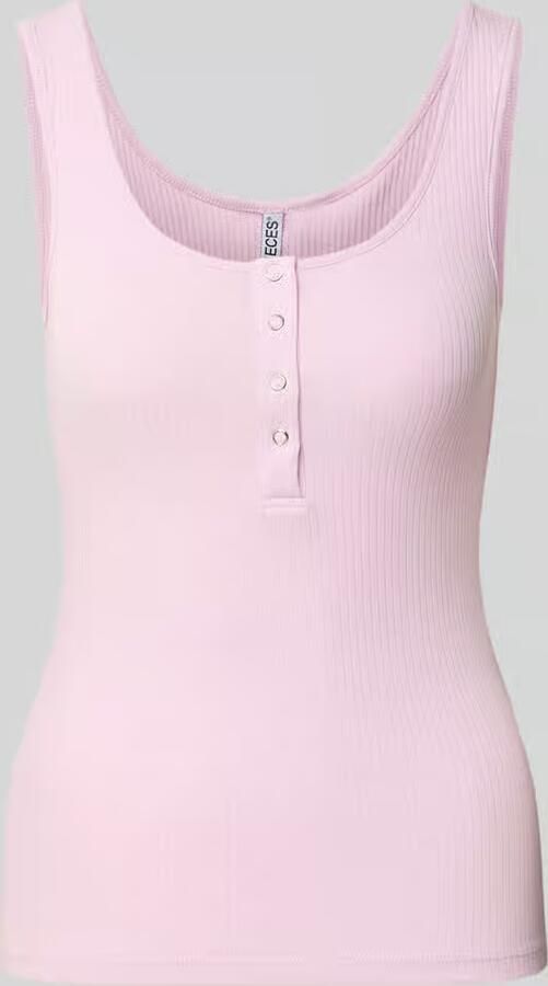 Pieces slim fit tanktop van mix van biologisch katoen model 'KITTE' - Foto 2