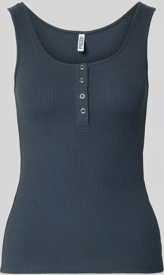 Pieces slim fit tanktop van mix van biologisch katoen model 'KITTE' - Foto 2