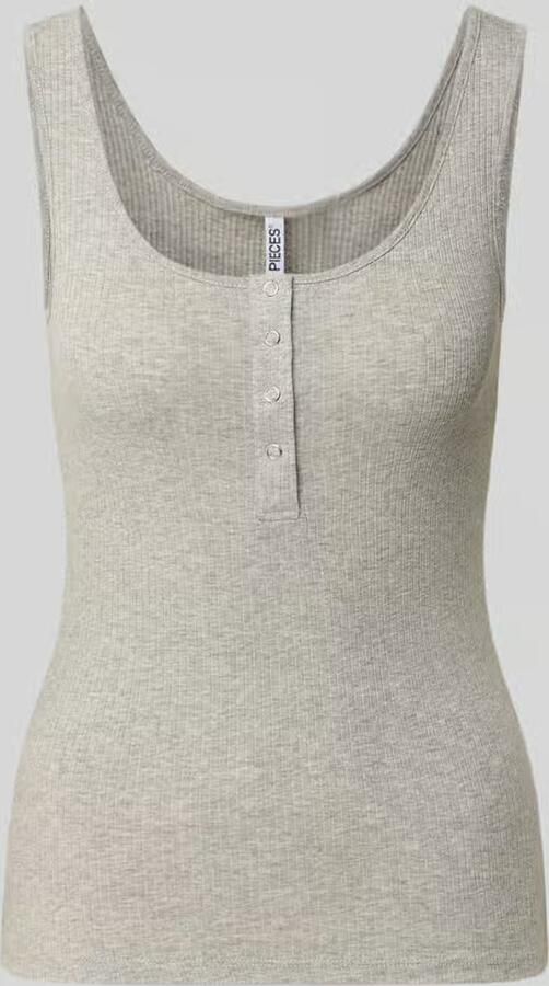 Pieces slim fit tanktop van mix van biologisch katoen model 'KITTE' - Foto 2
