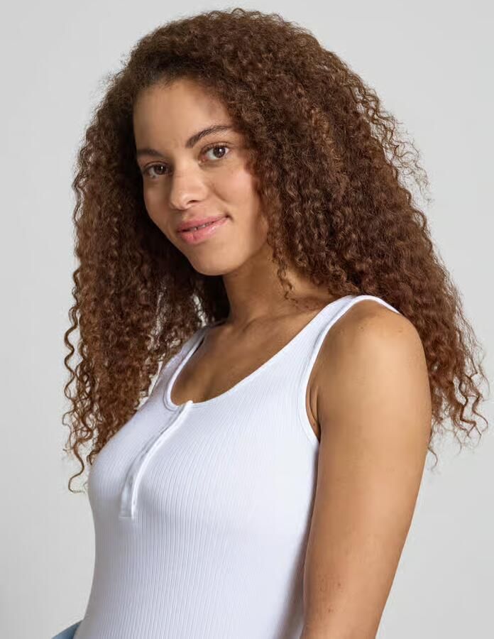 Pieces slim fit tanktop van mix van biologisch katoen model 'KITTE'