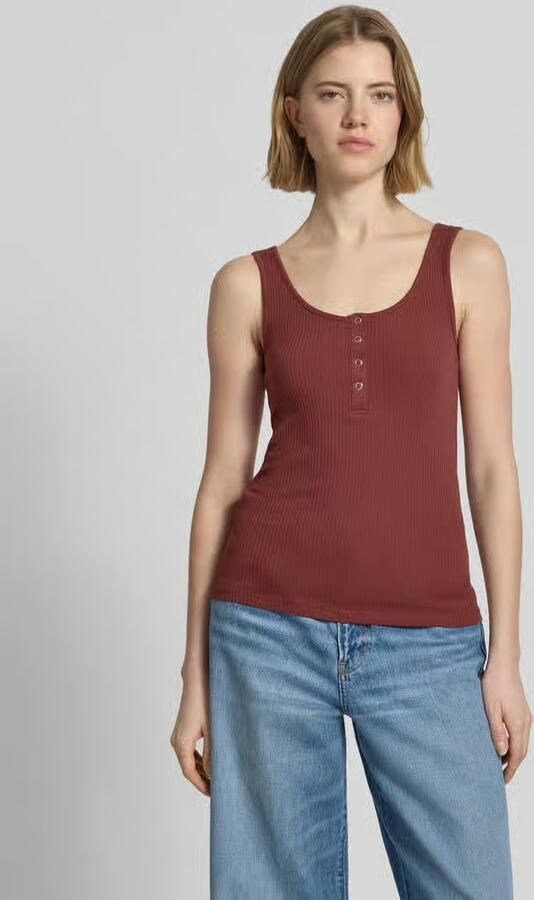 Pieces slim fit tanktop van mix van biologisch katoen model 'KITTE' - Foto 2