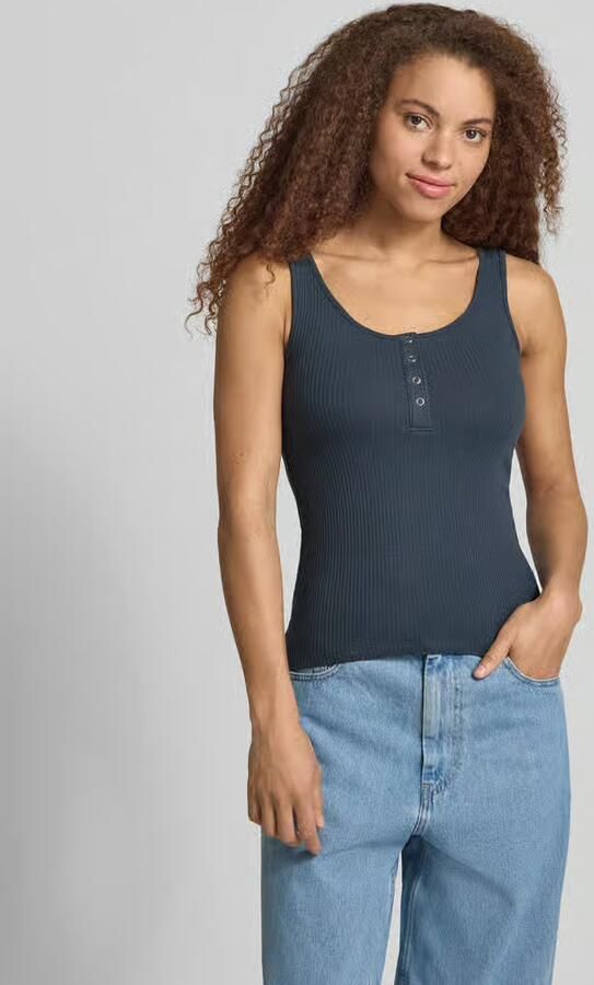 Pieces slim fit tanktop van mix van biologisch katoen model 'KITTE' - Foto 2