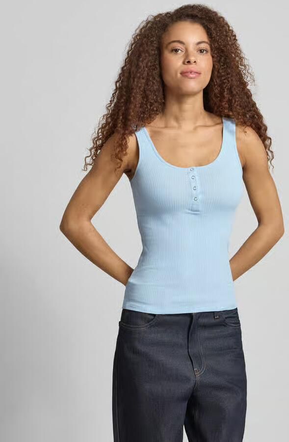 Pieces slim fit tanktop van mix van biologisch katoen model 'KITTE' - Foto 2