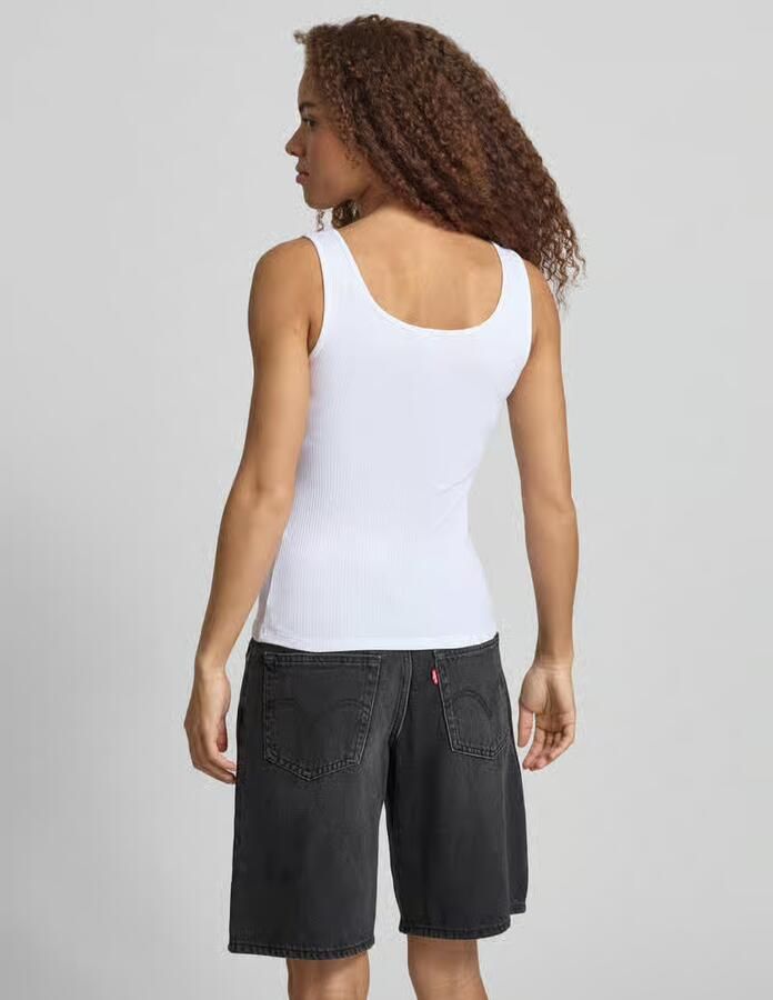 Pieces slim fit tanktop van mix van biologisch katoen model 'KITTE'