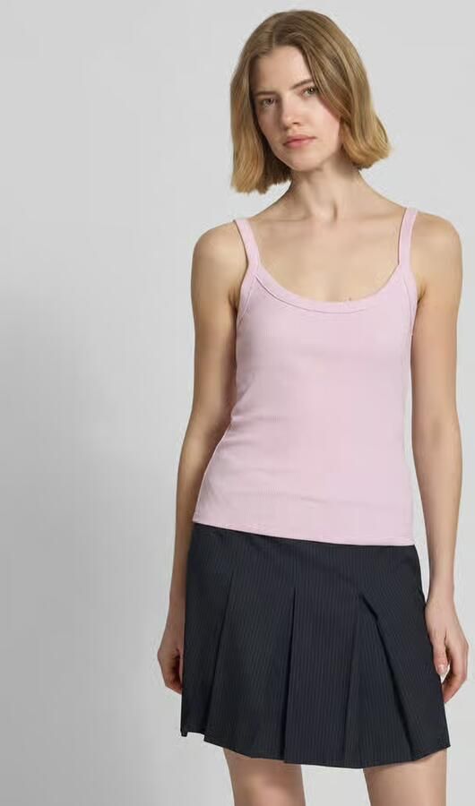 Pieces slim fit tanktop van mix van biologisch katoen model 'MAY' - Foto 4