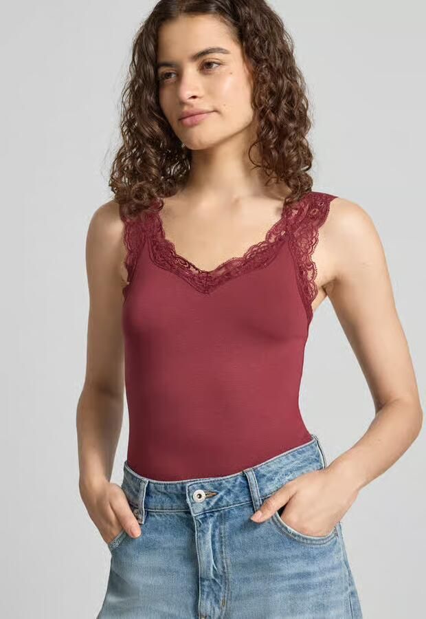Pieces slim fit tanktop van viscosemix model 'BARBERA' - Foto 2