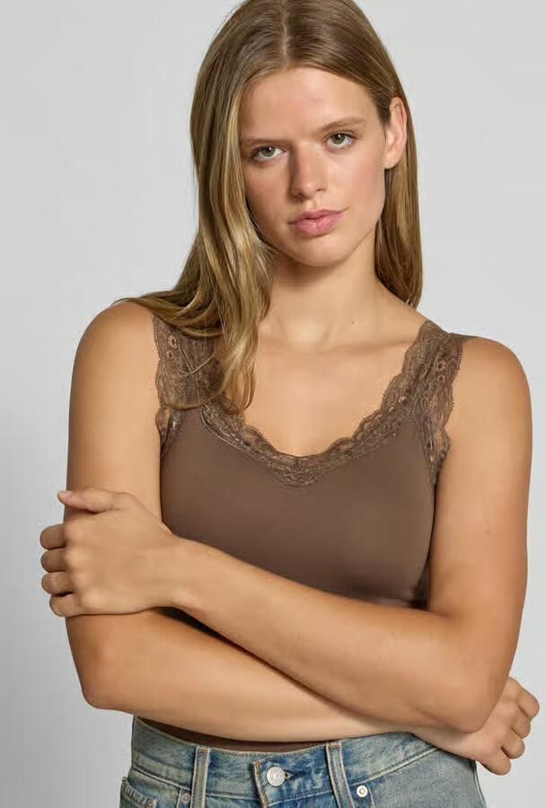 Pieces slim fit tanktop van viscosemix model 'BARBERA' - Foto 2