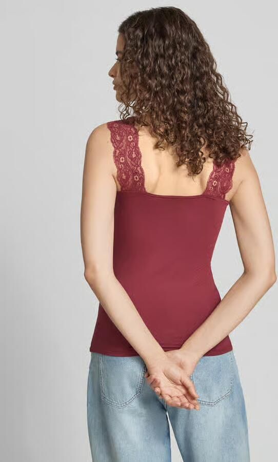 Pieces Slim fit tanktop van viscosemix model 'BARBERA'