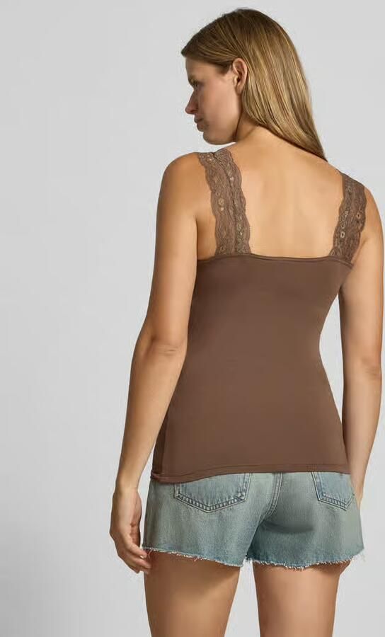 Pieces slim fit tanktop van viscosemix model 'BARBERA' - Foto 3