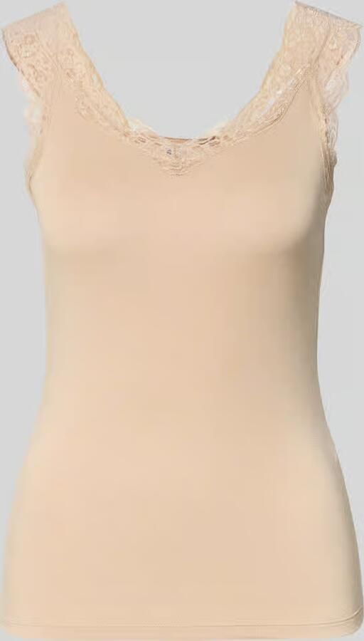 Pieces Top met bandjes van viscosemix met kant model 'BARBERA' - Foto 4