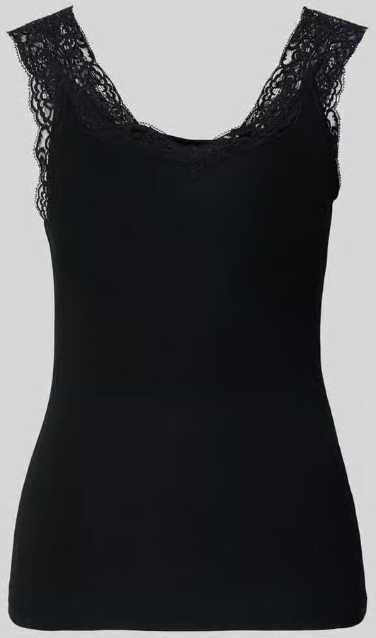 Pieces Slim fit tanktop van viscosemix model 'BARBERA LACE' - Foto 6