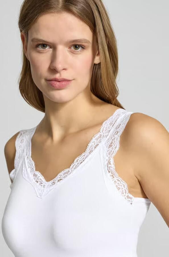 Pieces Slim fit tanktop van viscosemix model 'BARBERA LACE' - Foto 5