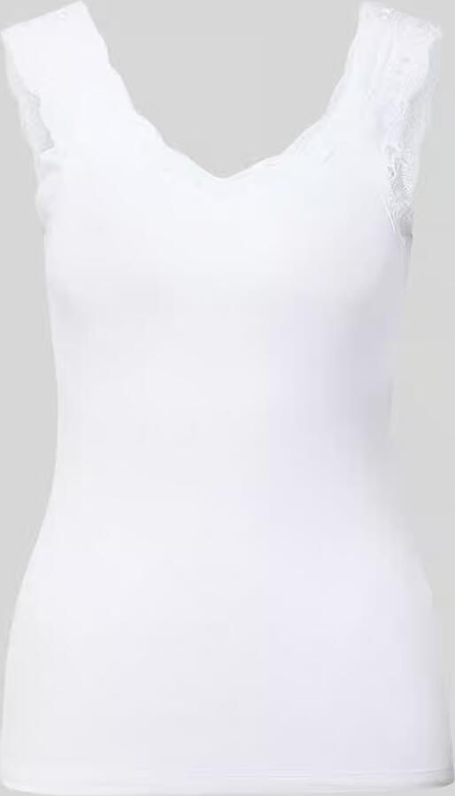 Pieces Slim fit tanktop van viscosemix model 'BARBERA LACE' - Foto 4