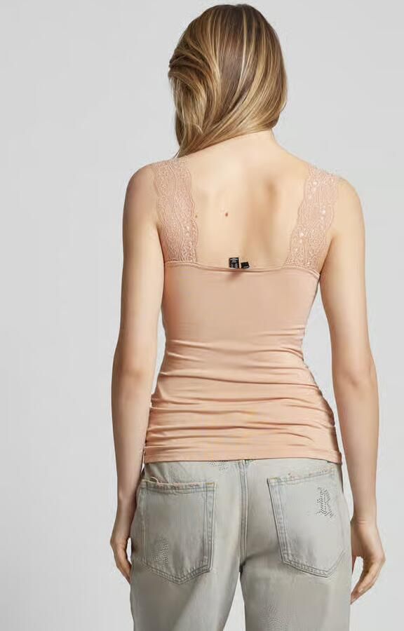 Pieces Top met bandjes van viscosemix met kant model 'BARBERA' - Foto 2