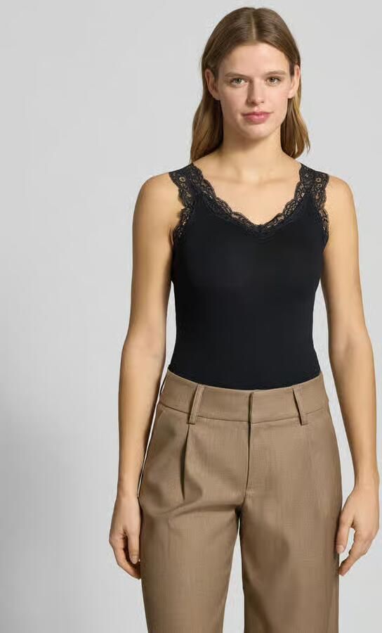 Pieces Slim fit tanktop van viscosemix model 'BARBERA LACE' - Foto 9