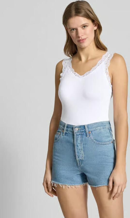 Pieces Slim fit tanktop van viscosemix model 'BARBERA LACE' - Foto 5
