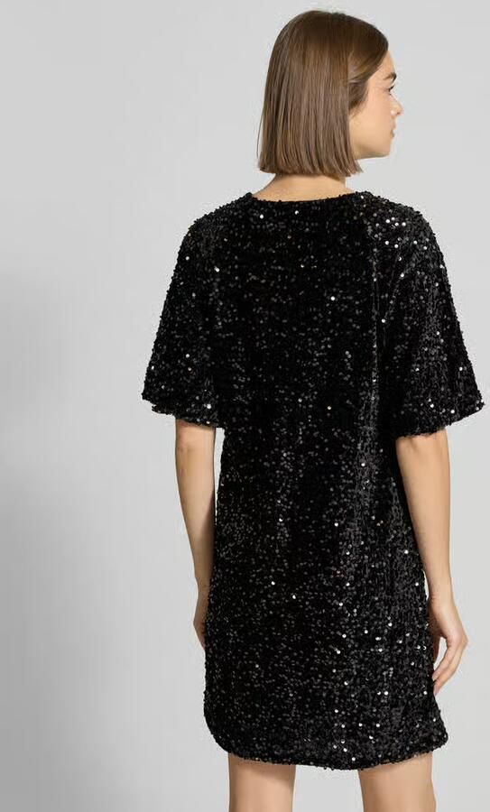Pieces Smalle cocktailjurk met pailletten model 'KAM' - Foto 4