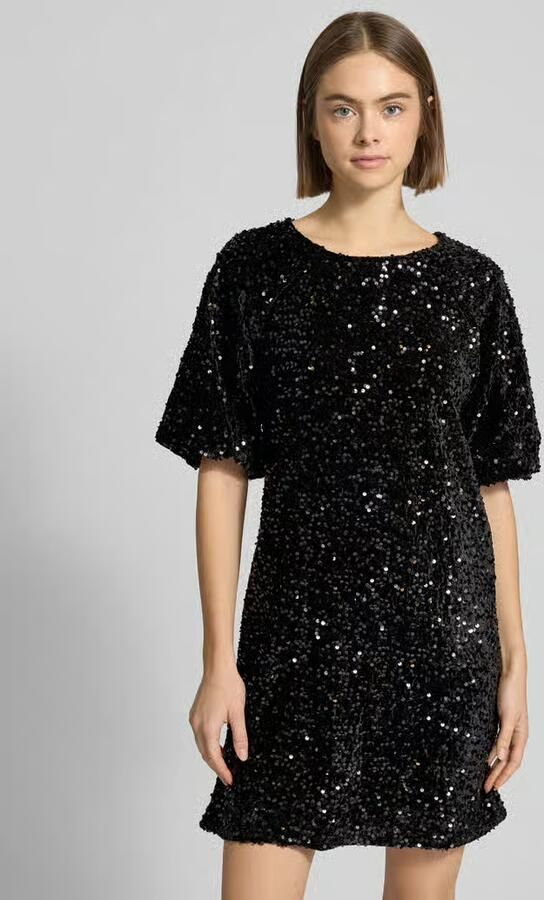 Pieces Smalle cocktailjurk met pailletten model 'KAM' - Foto 3