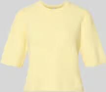 Pieces T-shirt in boxy fit van ribbreisel met wolgehalte model 'SILLY' - Foto 3
