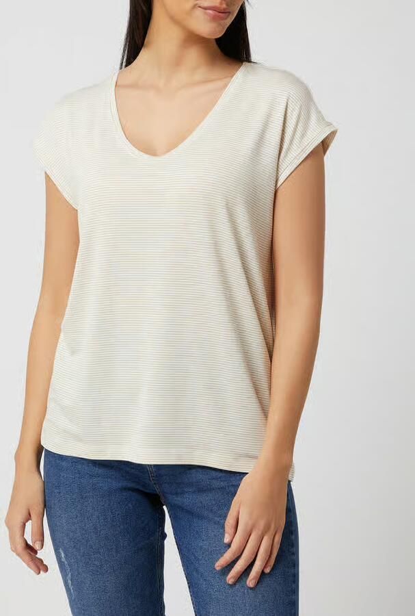 Pieces Shirt met ronde hals PCBILLO met gestreept glittereffect - Foto 5