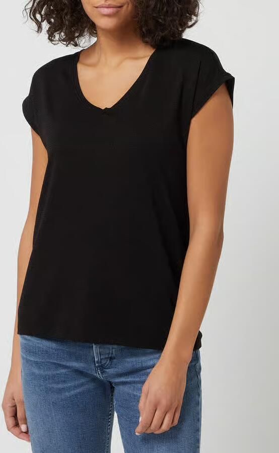 Pieces Shirt met ronde hals PCBILLO met gestreept glittereffect
