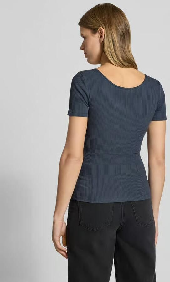 Pieces T-shirt met korte drukknoopsluiting model 'KITTE' - Foto 6