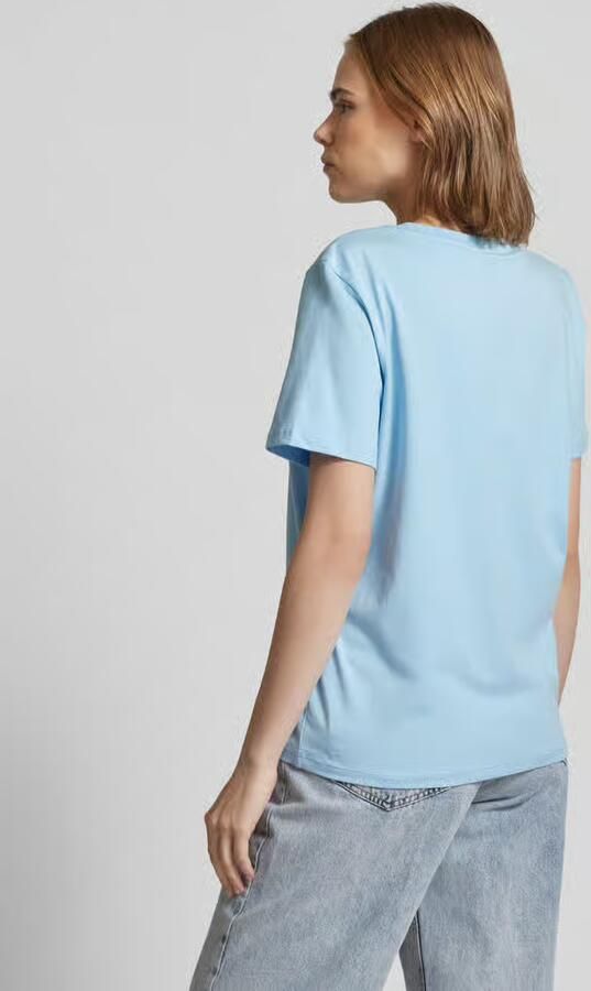 Pieces T-shirt met motiefstitching model 'RIA'